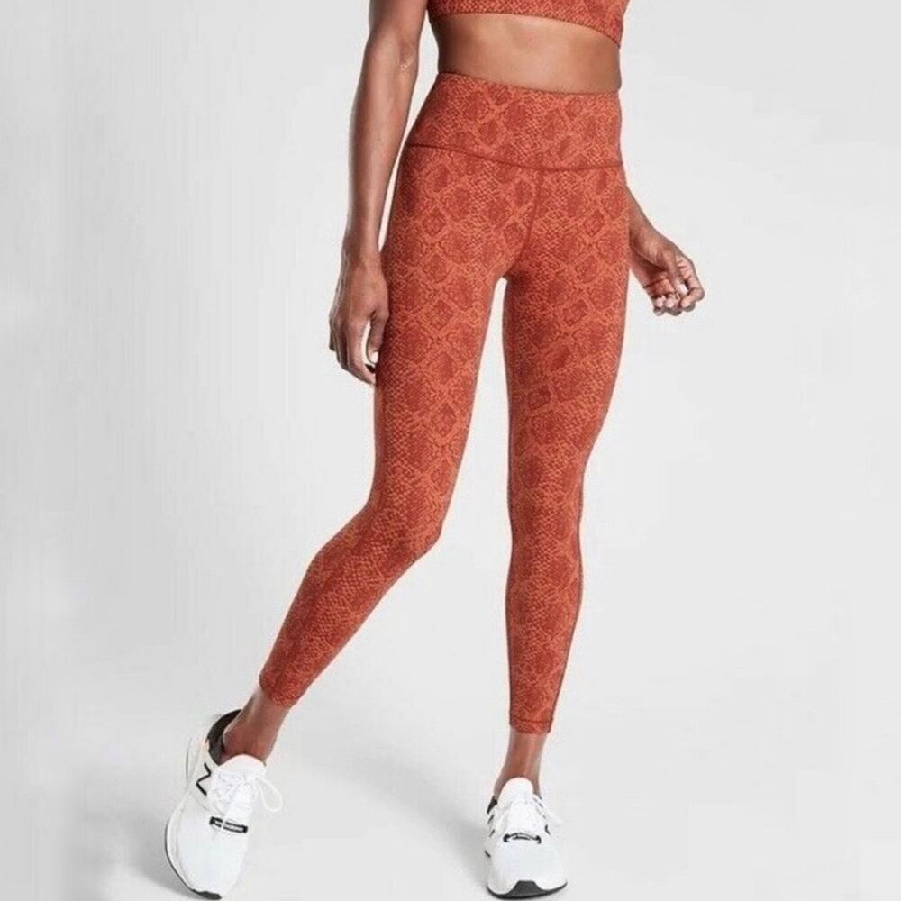 Athleta Russet Brown Elation 7/8 Tight Leggings Sz M